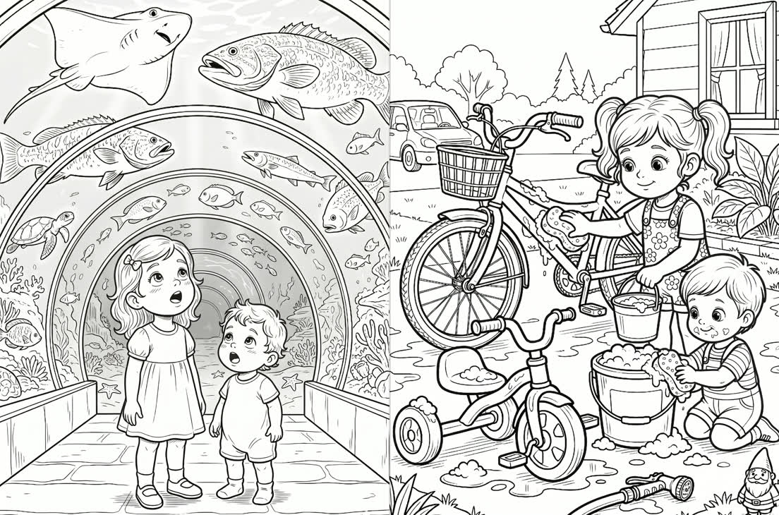🐠 Aquarium & Washing Bikes