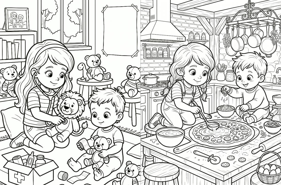 🩺 Vet Play & Making Pizza