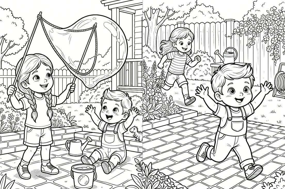 🫧 Giant Bubbles & Garden Chase