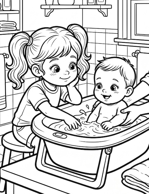 Sample page from Big Sister & Baby Edition